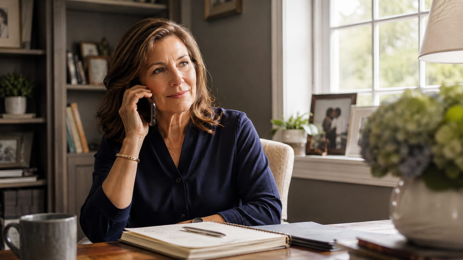 A licensed Medicare agent helping a client over the phone